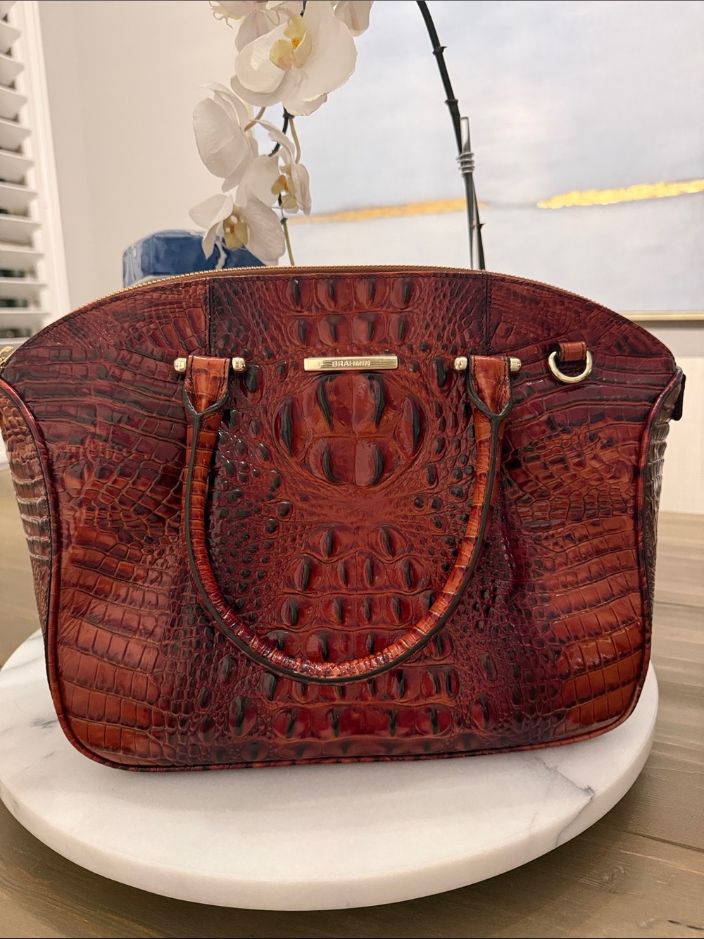 Brahmin Peyton Satchel Retired
